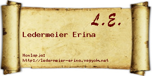 Ledermeier Erina névjegykártya